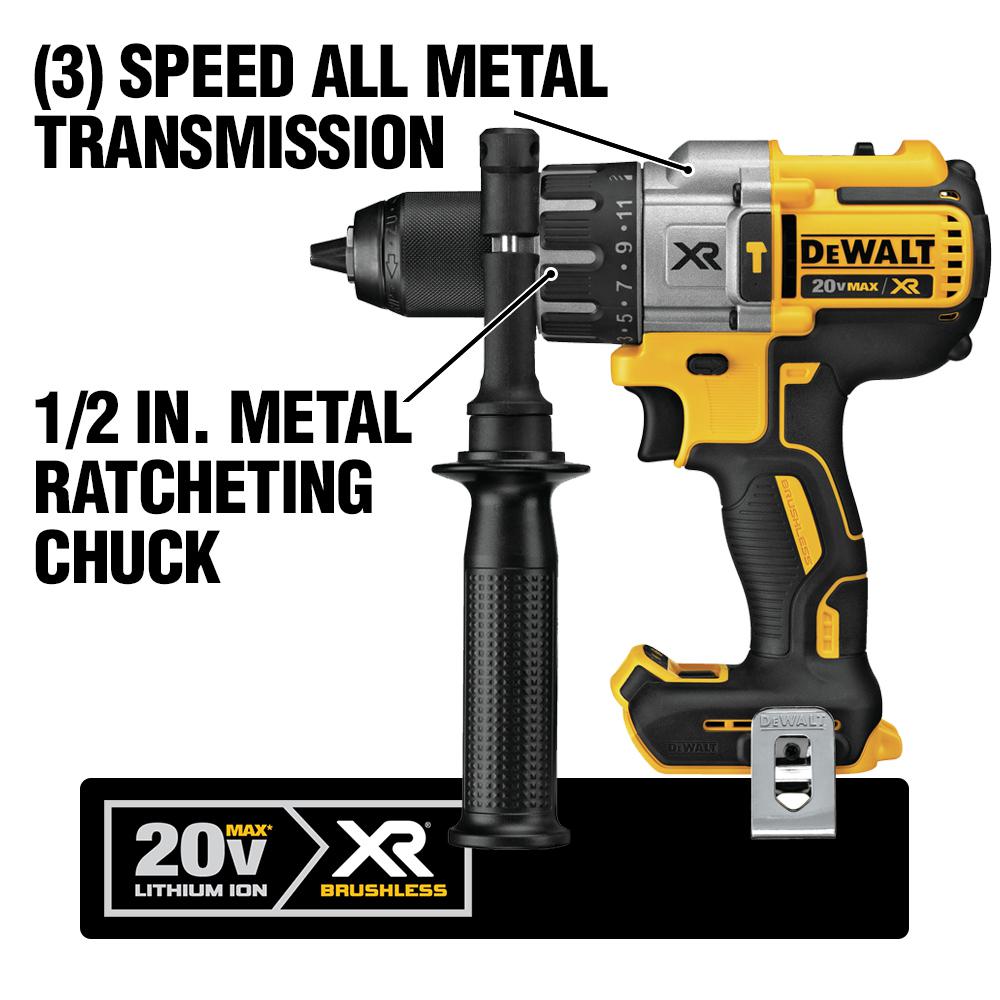 Bare Tool DEWALT DCD996B 20V MAX Lithium Ion Brushless 3-Speed Hammer Drill