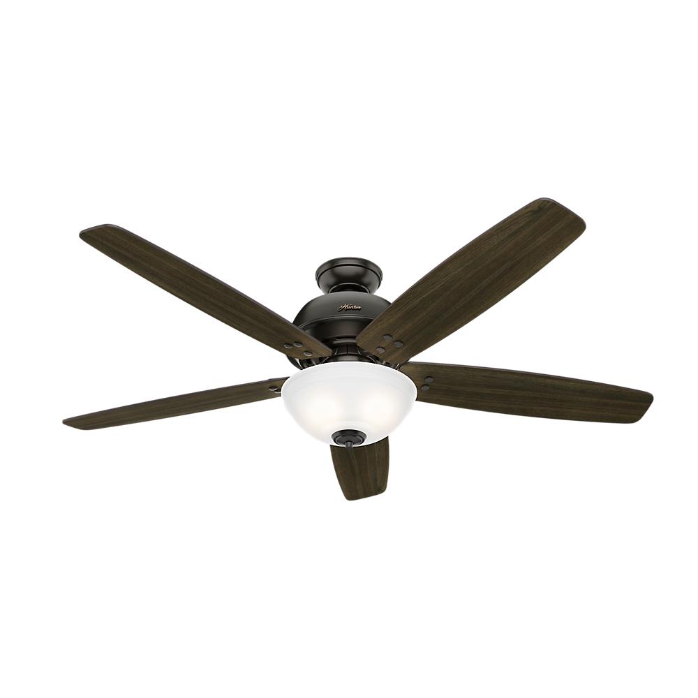 Hunter Reveille 60 In Led Indoor Noble Bronze Ceiling Fan With