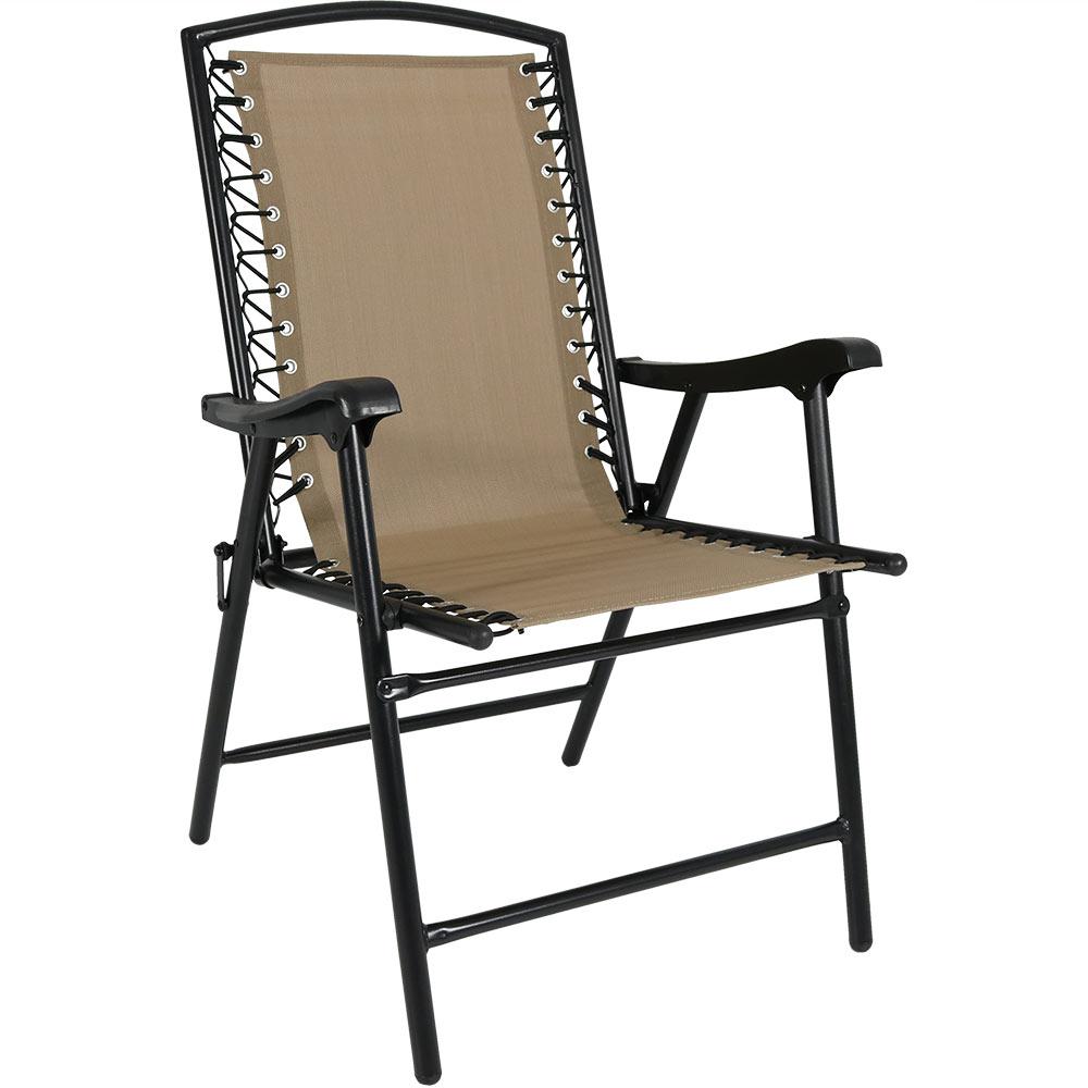 Sunnydaze Decor Khaki Sling Folding Beach Lawn Chair Dl 092 The Khaki Sling Folding Beach Lawn Chair