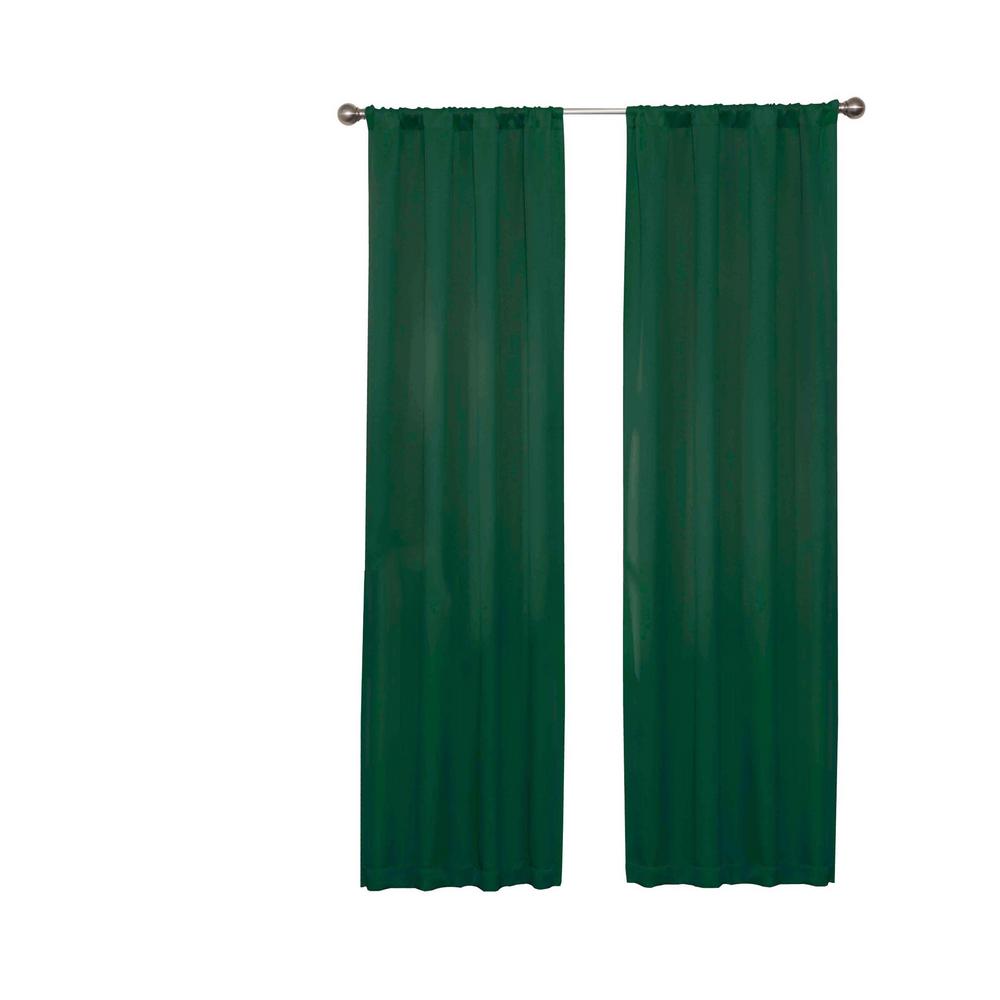 Eclipse Darrell Blackout Window Curtain Panel in Emerald - 37 in. W x
