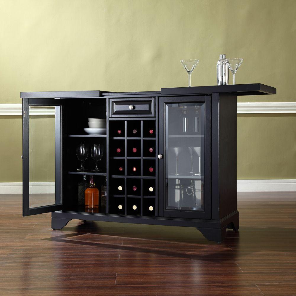 Crosley Lafayette Black Bar With Sliding Top Kf40002bbk The Home Depot Crosley Lafayette Black Bar With Sliding Top