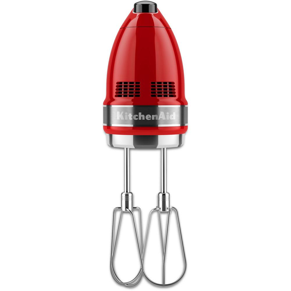 red hand held mixer