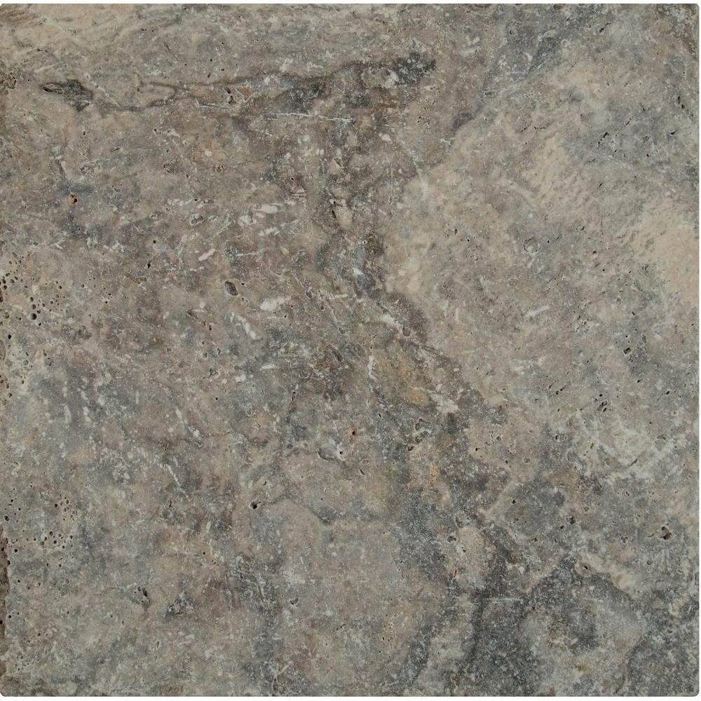 MS International Silver 16 in. x 16 in. Tumbled Travertine Paver Tile