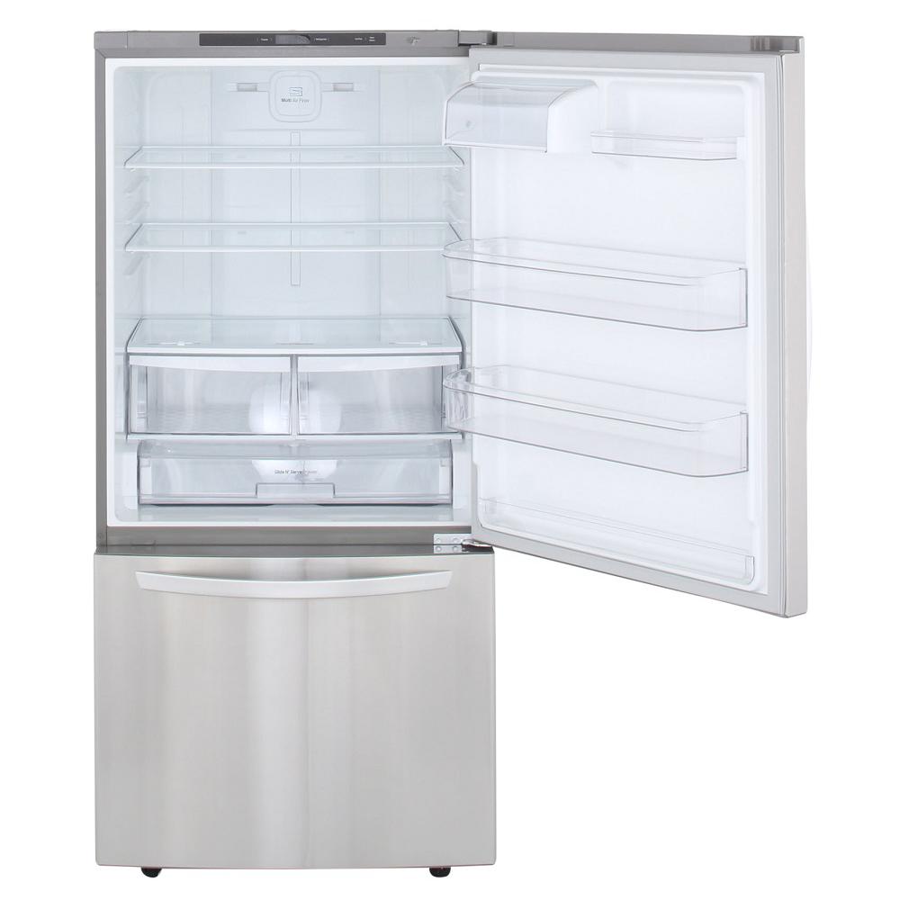 24 cu. ft. Bottom Freezer Refrigerator in Stainless Steel with Reversible Door