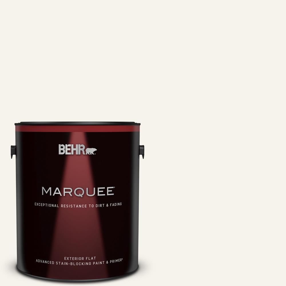BEHR MARQUEE 1 gal. 75 Polar Bear Flat Exterior Paint and