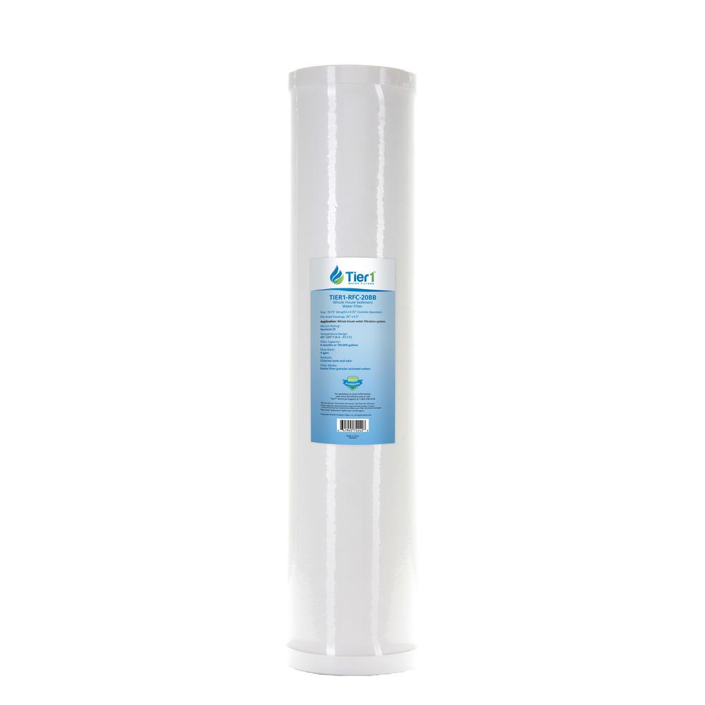 Tier1 DGD-2501-20 1 Micron 20 x 4.5 Spun Wound Polypropylene Sediment Pentek Comparable Replacement Water Filter 3-Pack