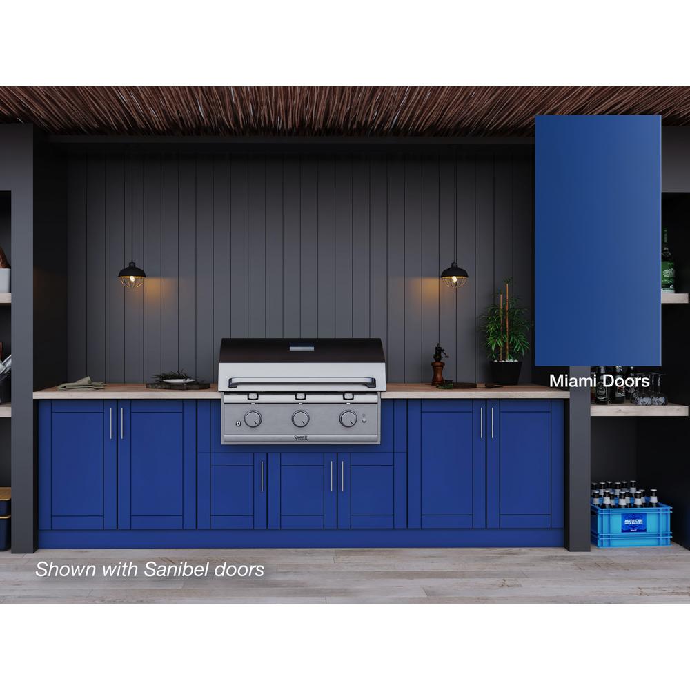 Weatherstrong Miami Reef Blue 17 Piece 121 25 In X 34 5 In X 28 In Outdoor Kitchen Cabinet Set Wse120wm Mrb The Home Depot