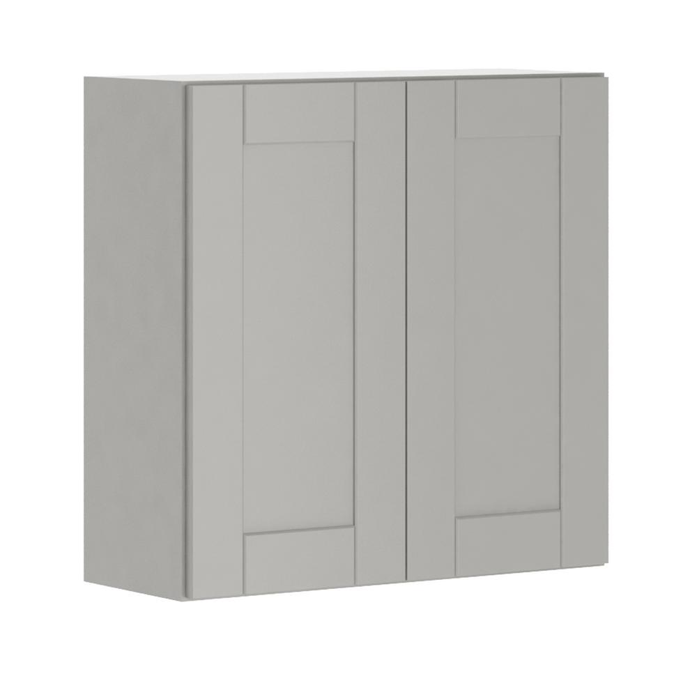 Hampton Bay Princeton Shaker Assembled 30x30x12 in. Wall Cabinet in ...