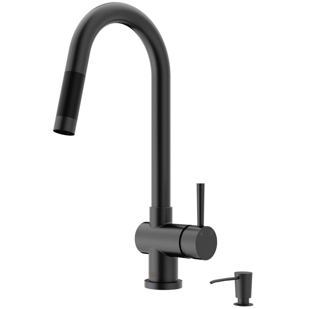 Soap Dispenser Black Kitchen Faucets The Home Depot Gramercy Single Handle Pull Down Sprayer Kitchen Faucet With Soap Dispenser In Matte Black