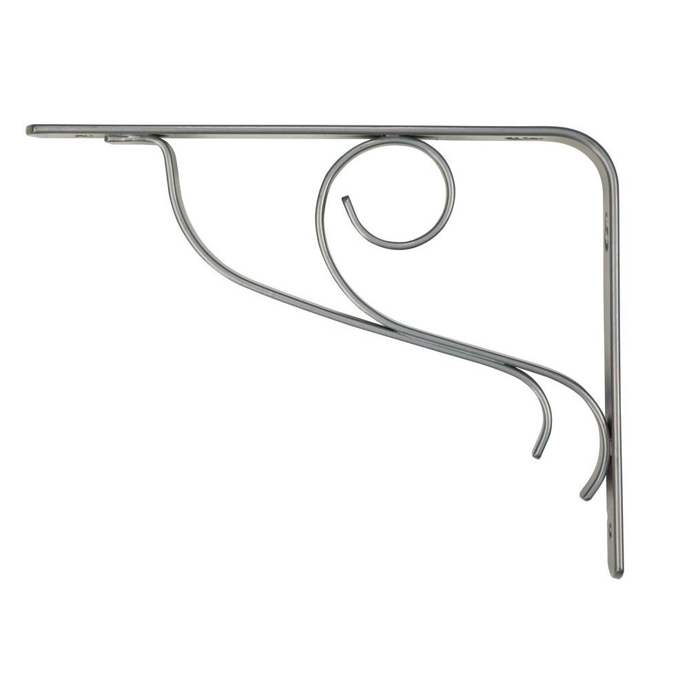 Rubbermaid 6 In. L x 8 in. H Satin Nickel Steel Vine Decorative Shelf