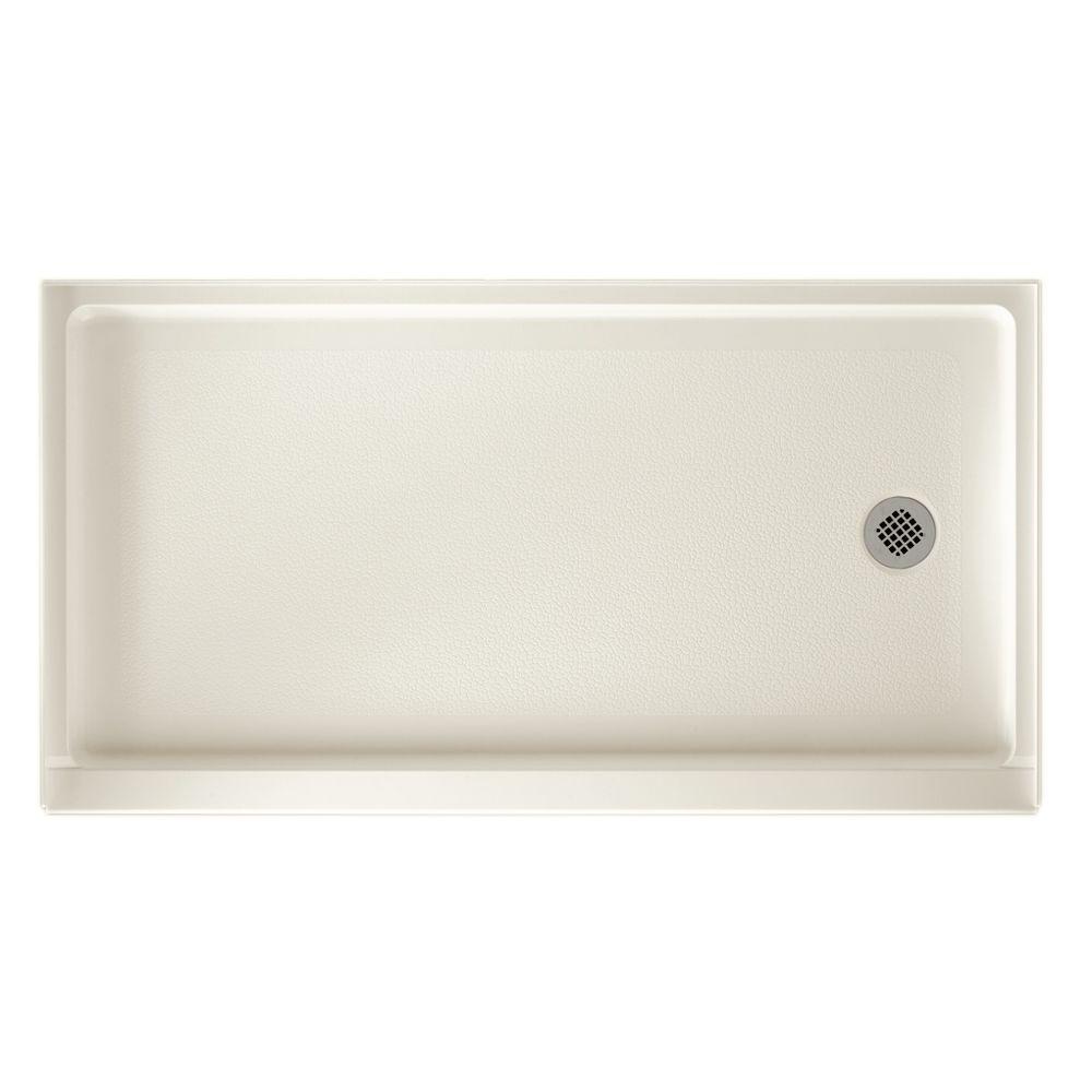 Swan 32 in. x 60 in. Solid Surface Single Threshold Retrofit Right