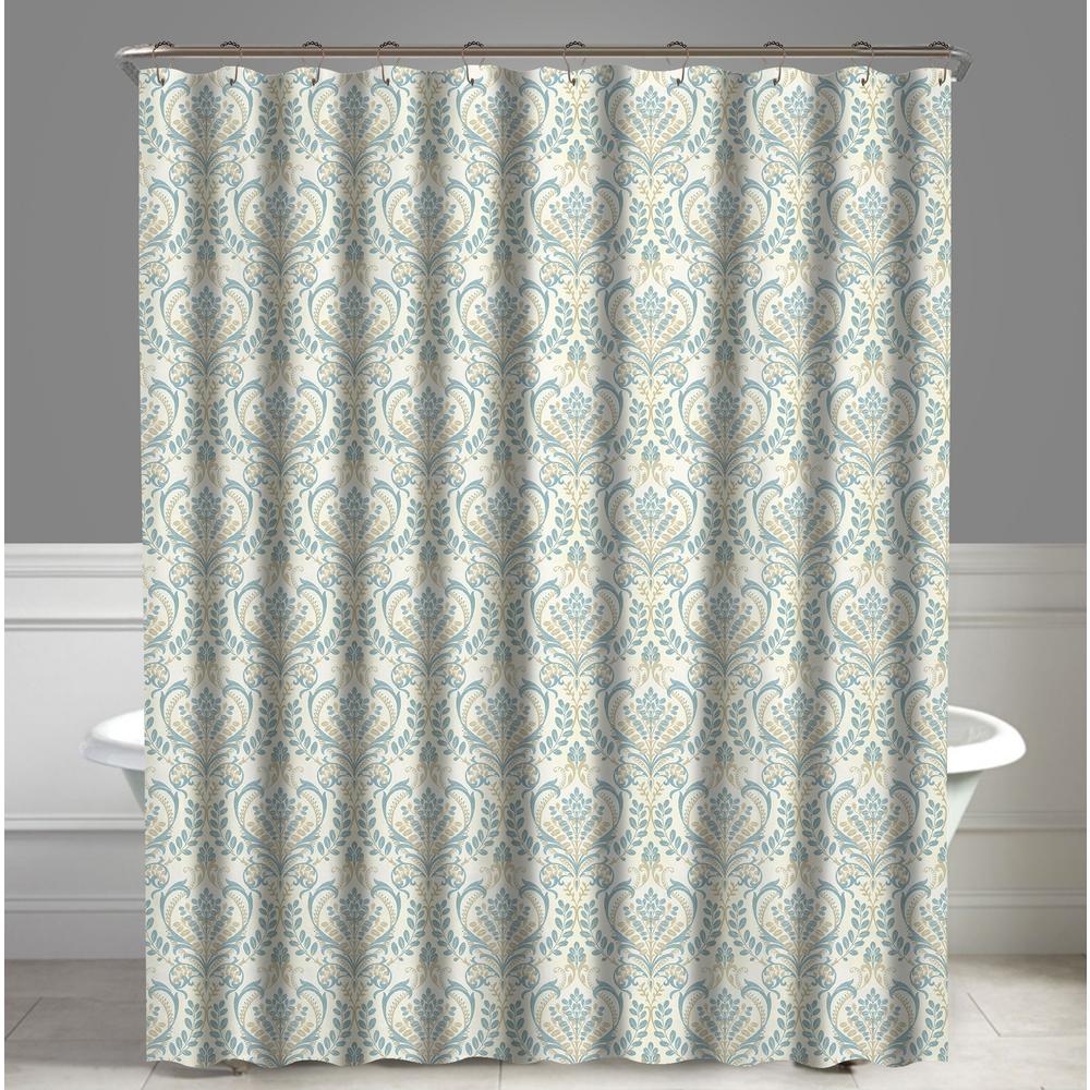 Damask Shower Curtains Shower Accessories The Home Depot