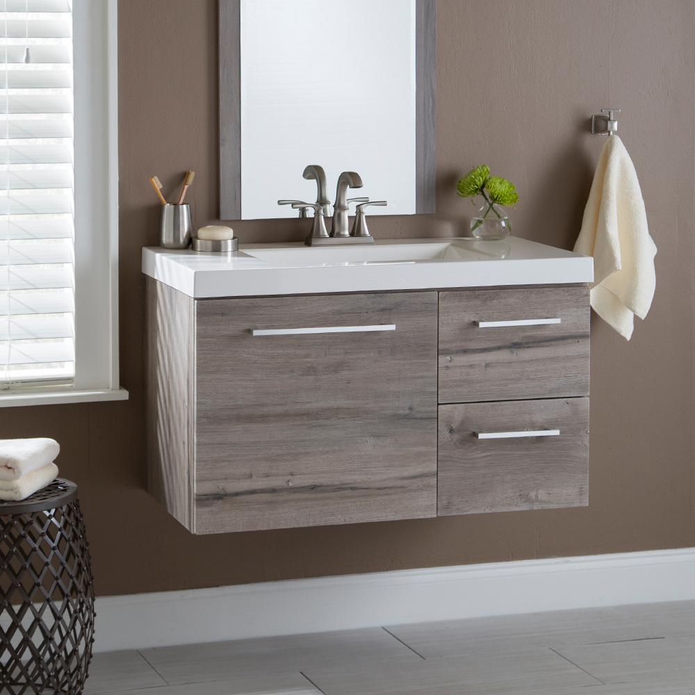 30 Inch Bathroom Vanity Combo Stancliff Elm Ember White Glacier Bay Home Improvement Astounding Vanit Leoncini