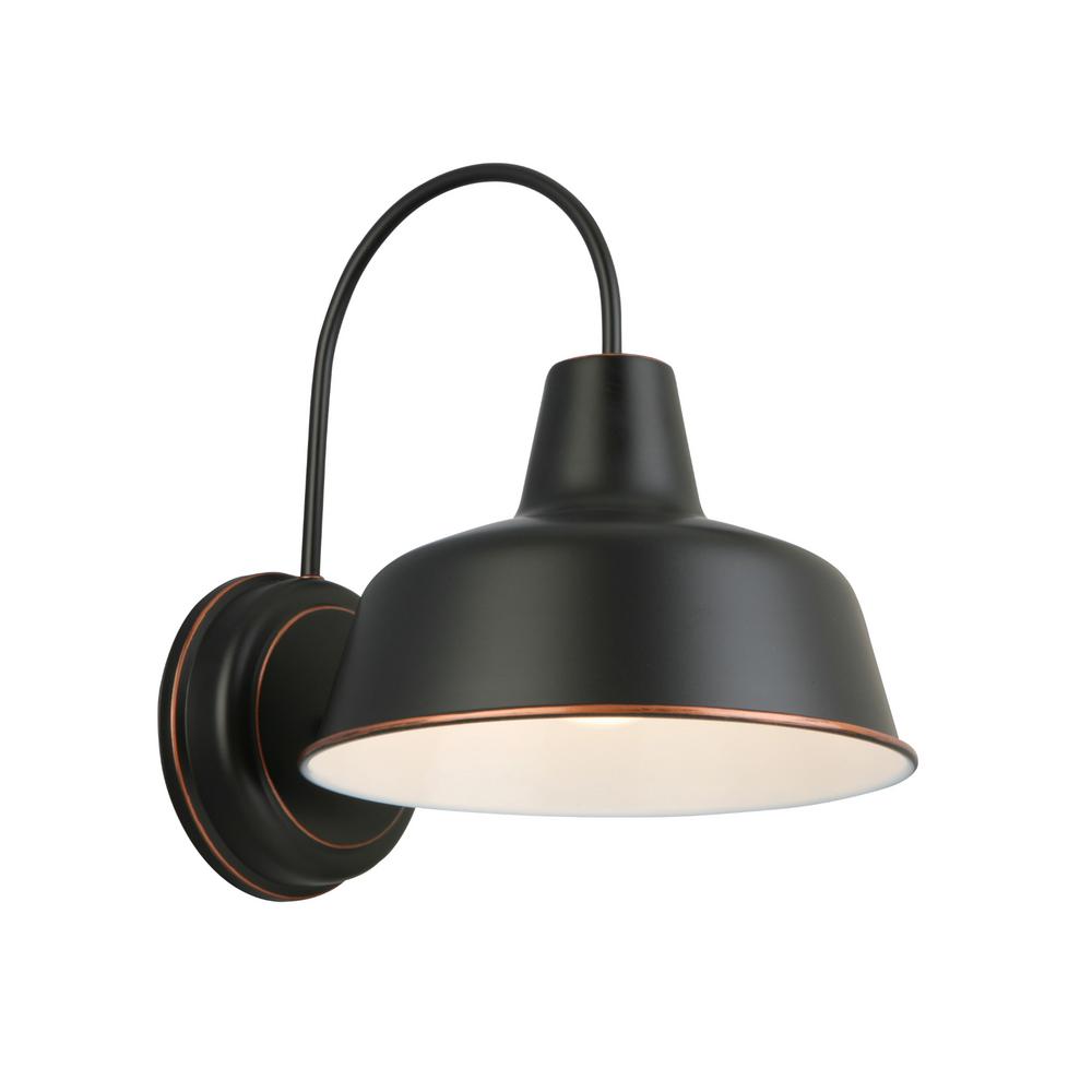 Design House Outdoor Wall Mounted Lighting Mason 1 Light Oil Rubbed Bronze Outdoor Wall Sconce