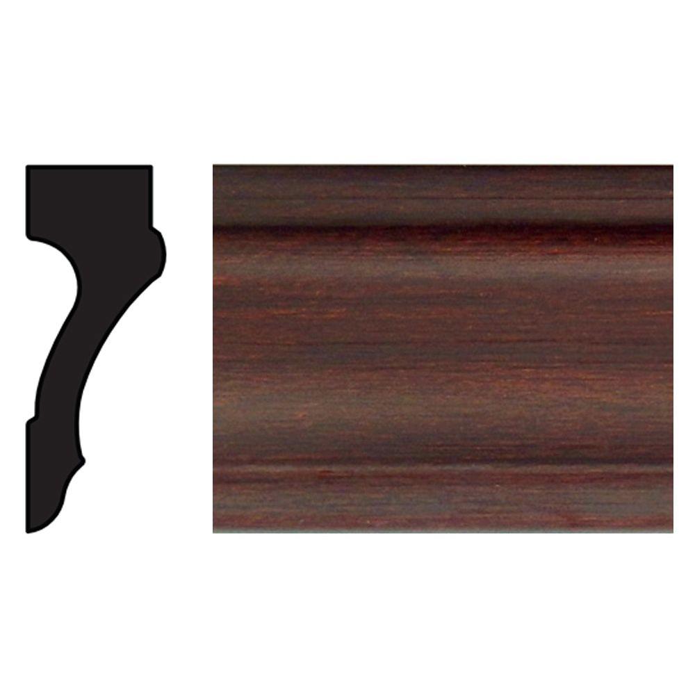 TRIMFINITY 13/16 in. x 21/4 in. x 96 in. Polystyrene Mahogany Casing