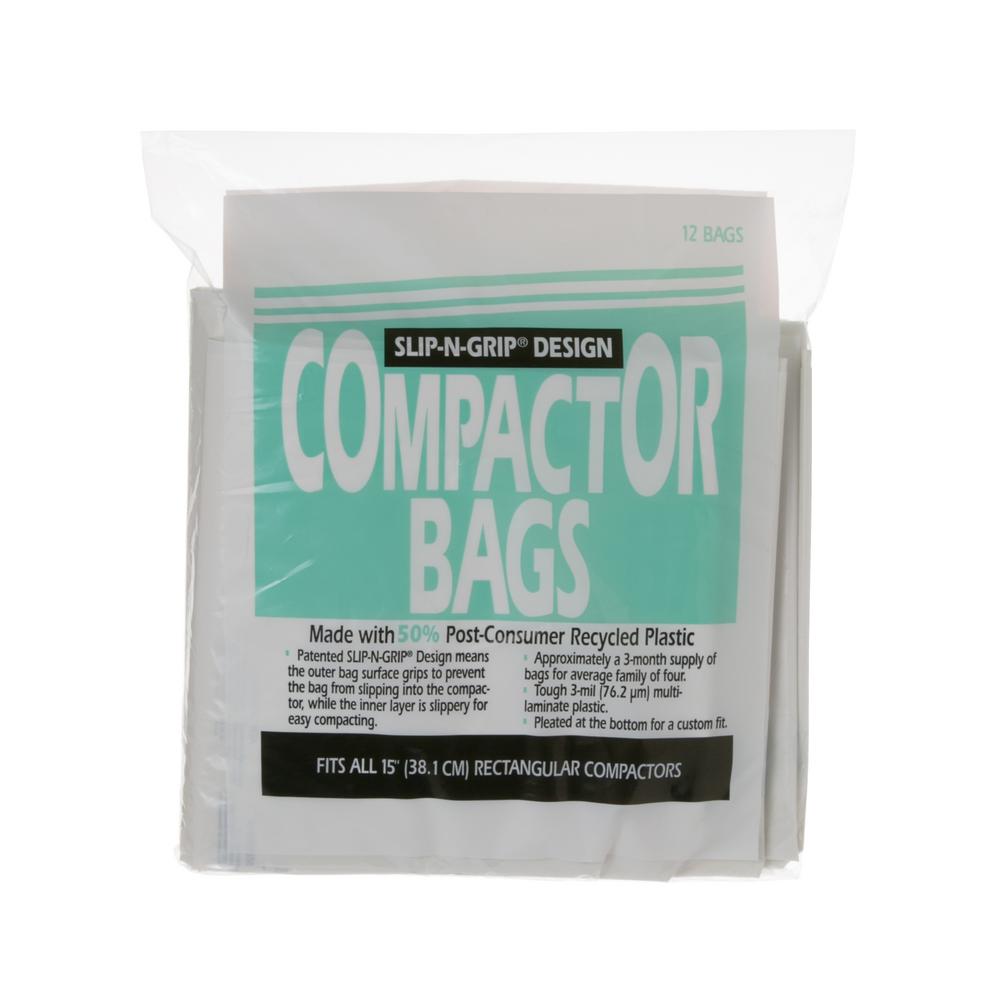 GE 15 in. Heavy Duty Square Compactor Bags for GE Trash ...