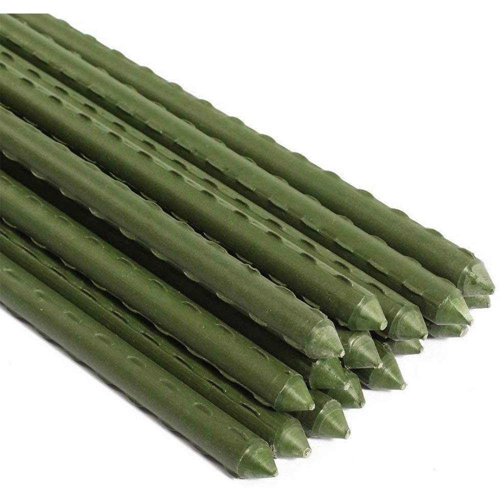 Ecostake 2 Ft Garden Sturdy Steel Garden Stakes Fence Post For 