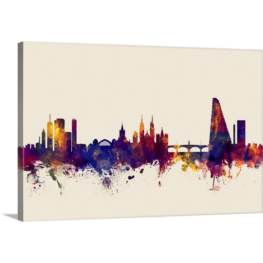 Greatcanvas 24 In X 16 Basel Switzerland Skyline By 24 In X 16 Basel Switzerland Skyline By Michael Tompsett Canvas Wall Art