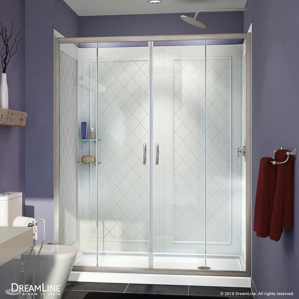 DreamLine Visions 32 in. x 60 in. SemiFrameless Sliding Shower Door in