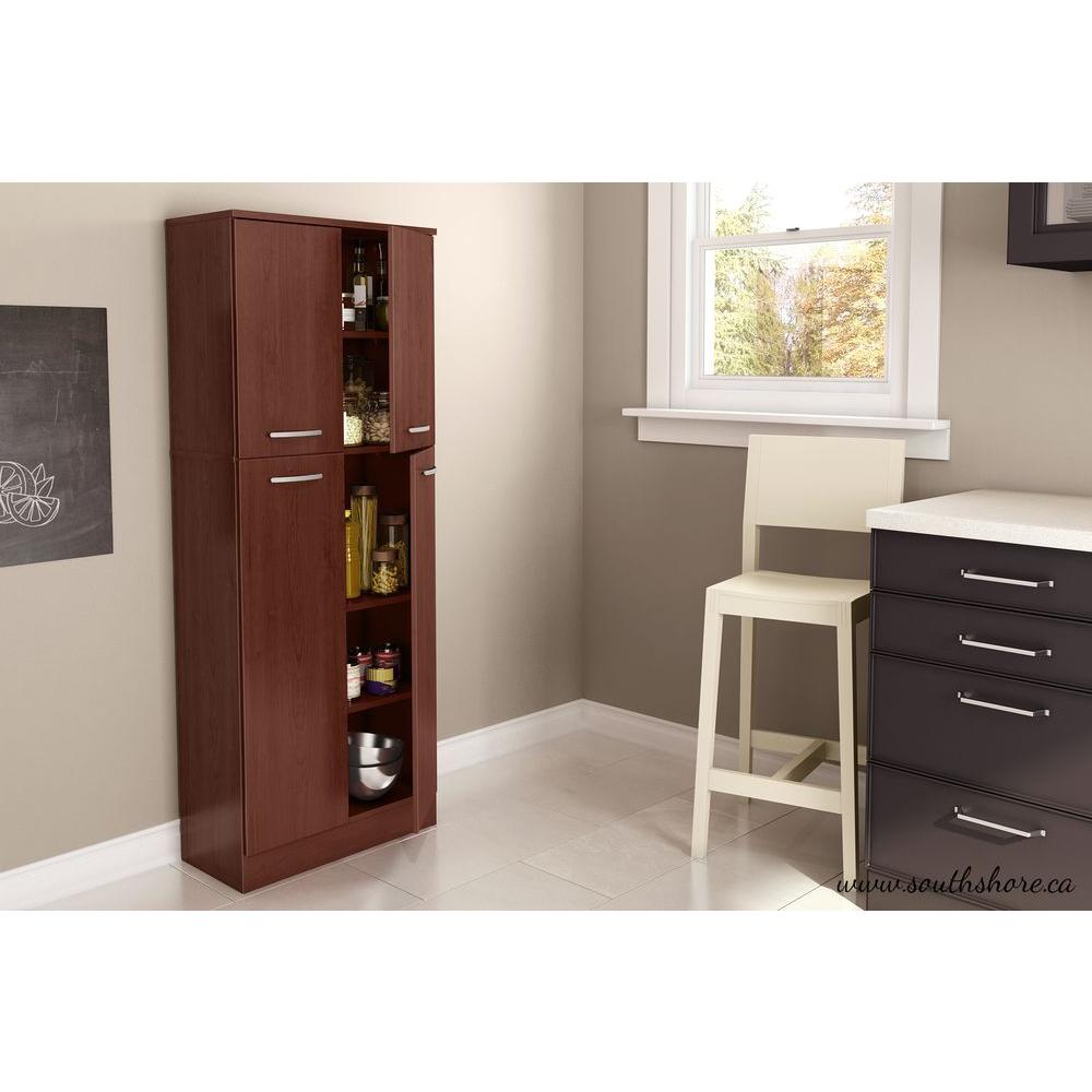 4 Door Royal Cherry Kitchen Cabinet Pantry Organization And