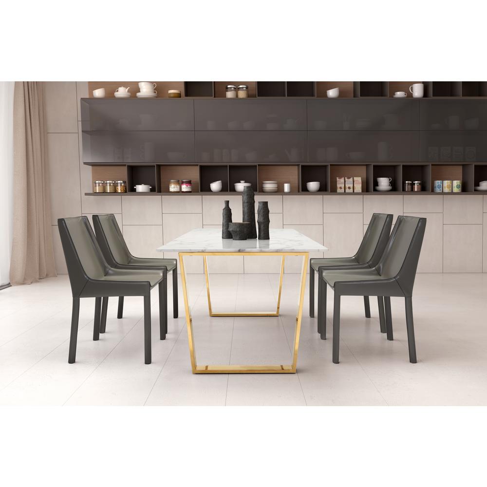 Zuo Fashion White Dining Chair Set Of 2 100649 The Home Depot