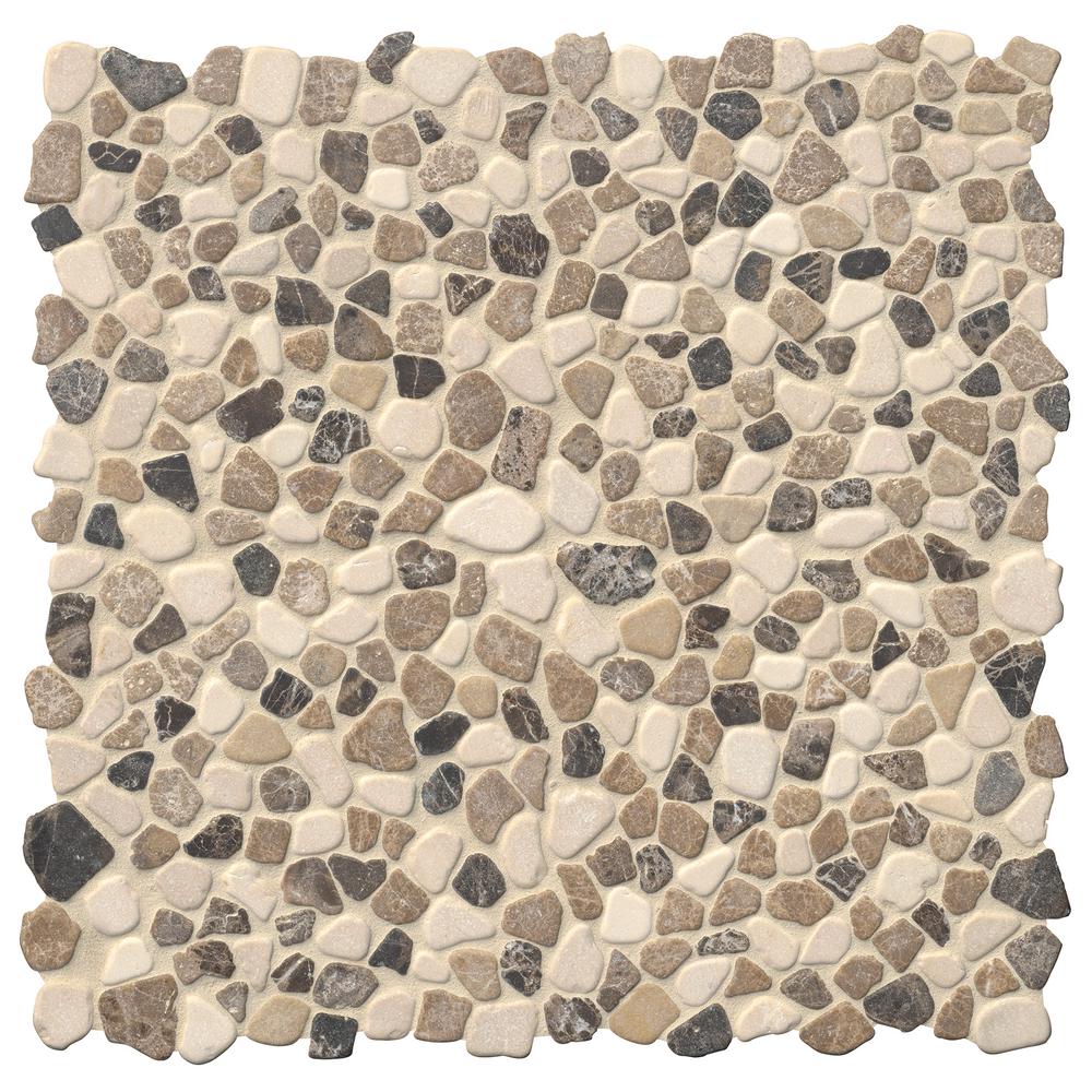 Msi Mix Marble Pebbles 11 42 In X 11 42 In X 10mm Tumbled Marble