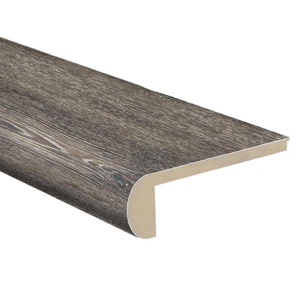 Zamma Grey Wood 3 4 In Thick X 2 1 8 In Wide X 94 In Length Vinyl Stair Nose Molding 015543824 The Home Depot