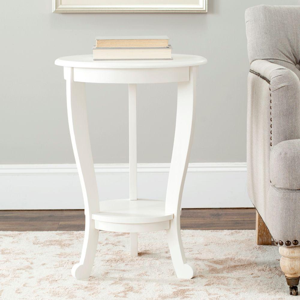 Safavieh Mary Distressed Cream Side Table Amh5711c The Safavieh Mary Distressed Cream Side Table Amh5711c The