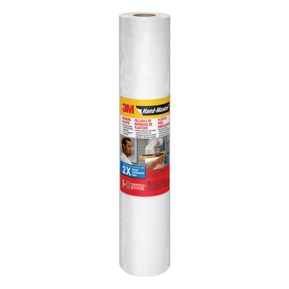 3M 1 ft. x 360 ft. Translucent Hand-Masker Masking Plastic (Case of 12) by 3M