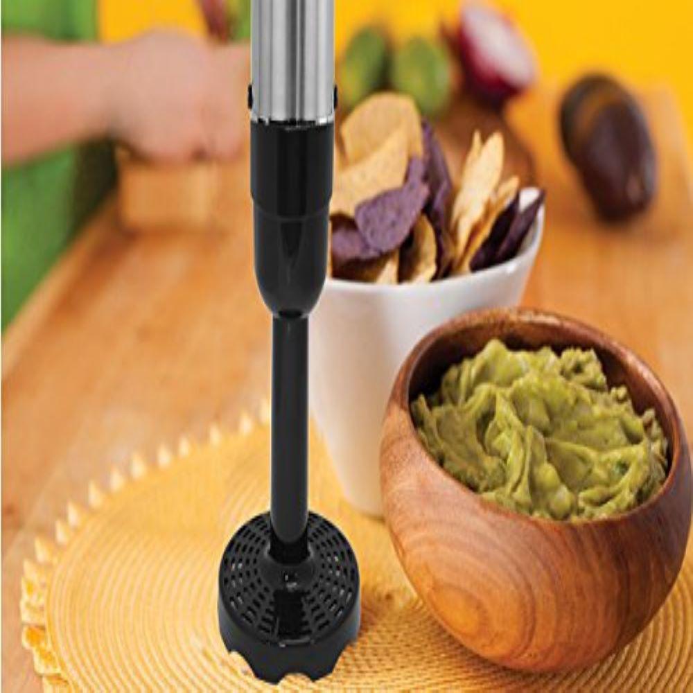 Ovente 3 oz. 1Speed Black Quick Hand Blender Potato Masher Attachment