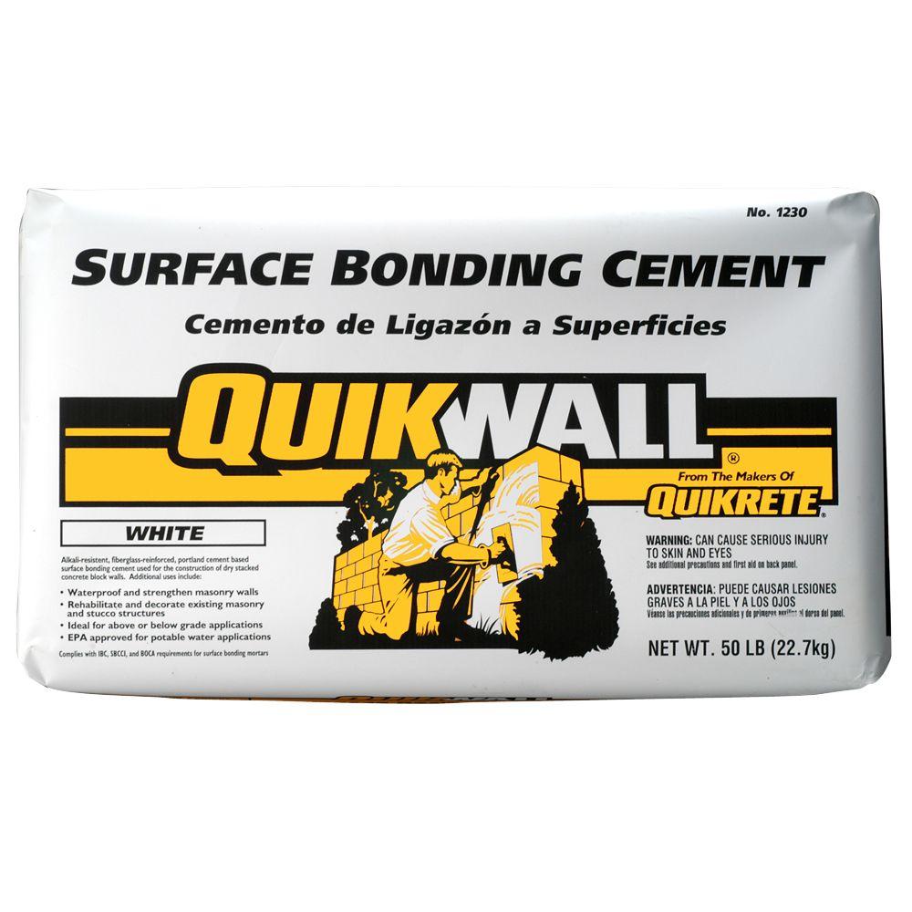 Quikrete Quikwall 50 lb. White Surface-Bonding Cement Concrete Mix