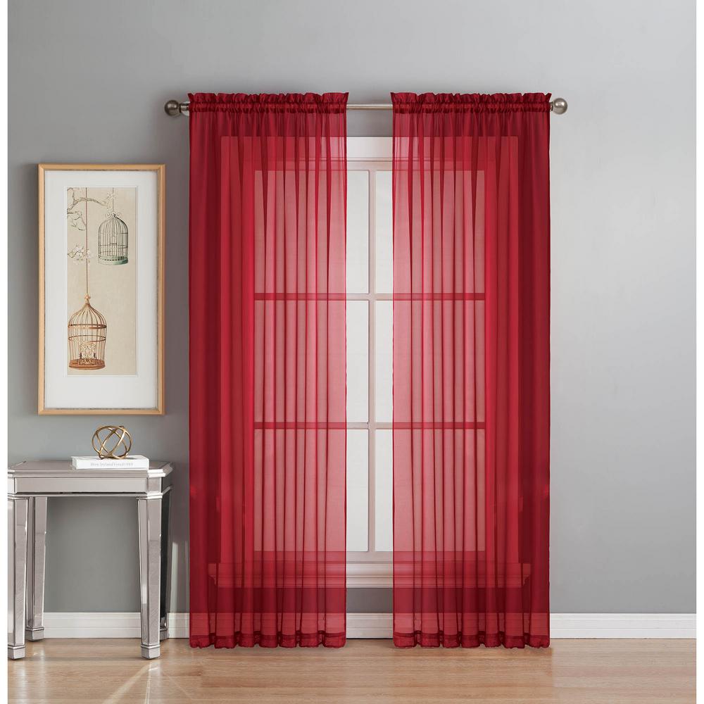 Window Elements Sheer Diamond 56 In W X 63 L Rod Pocket Window Elements Sheer Diamond 56 In W X 63 L Rod Pocket