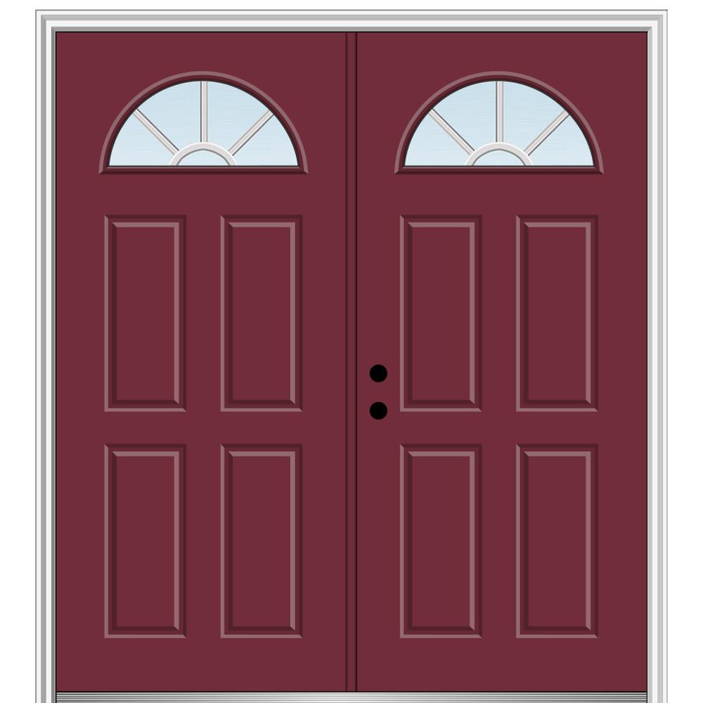 Mmi Door 60 In X 80 In White Internal Grilles Right Hand Inswing