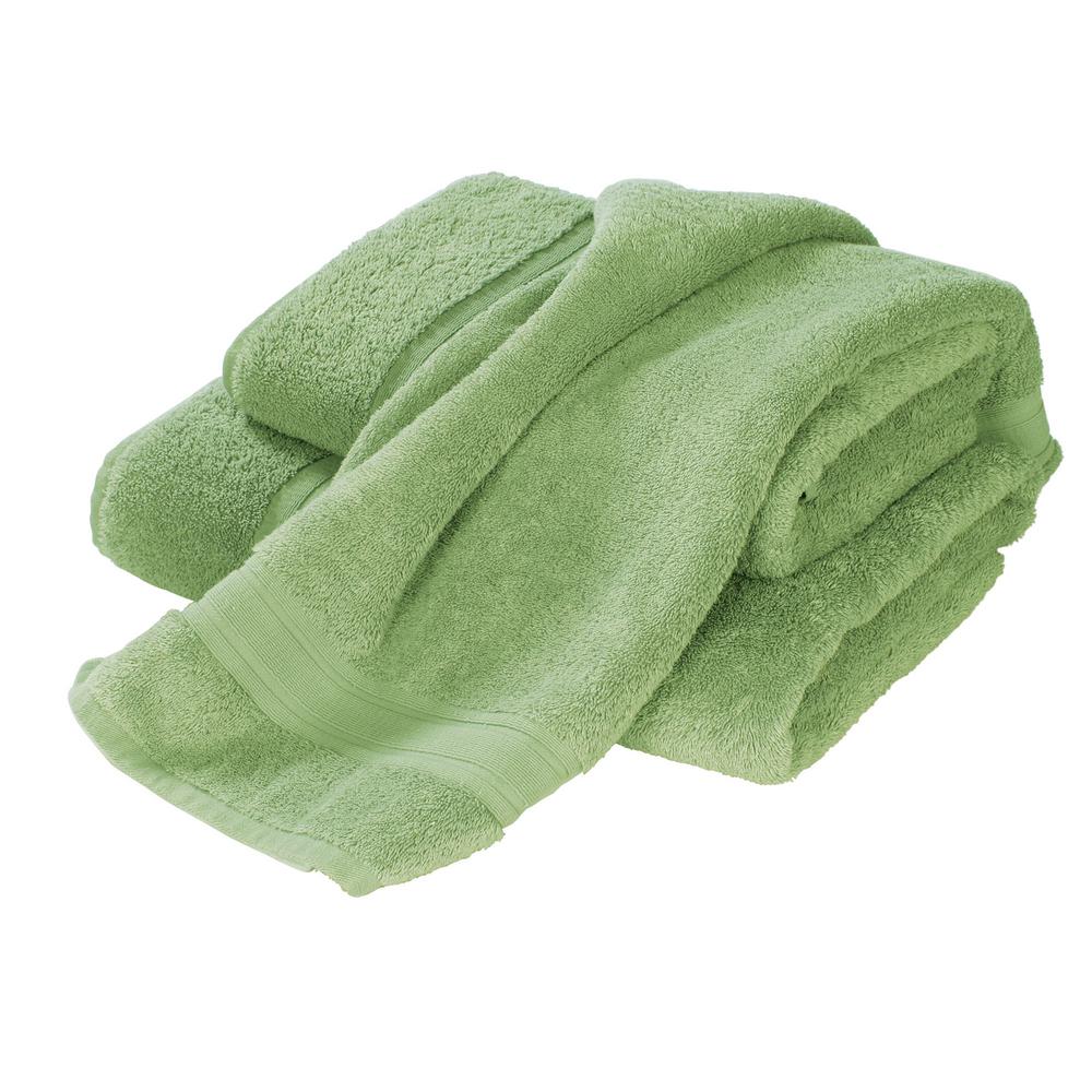 pale green towels