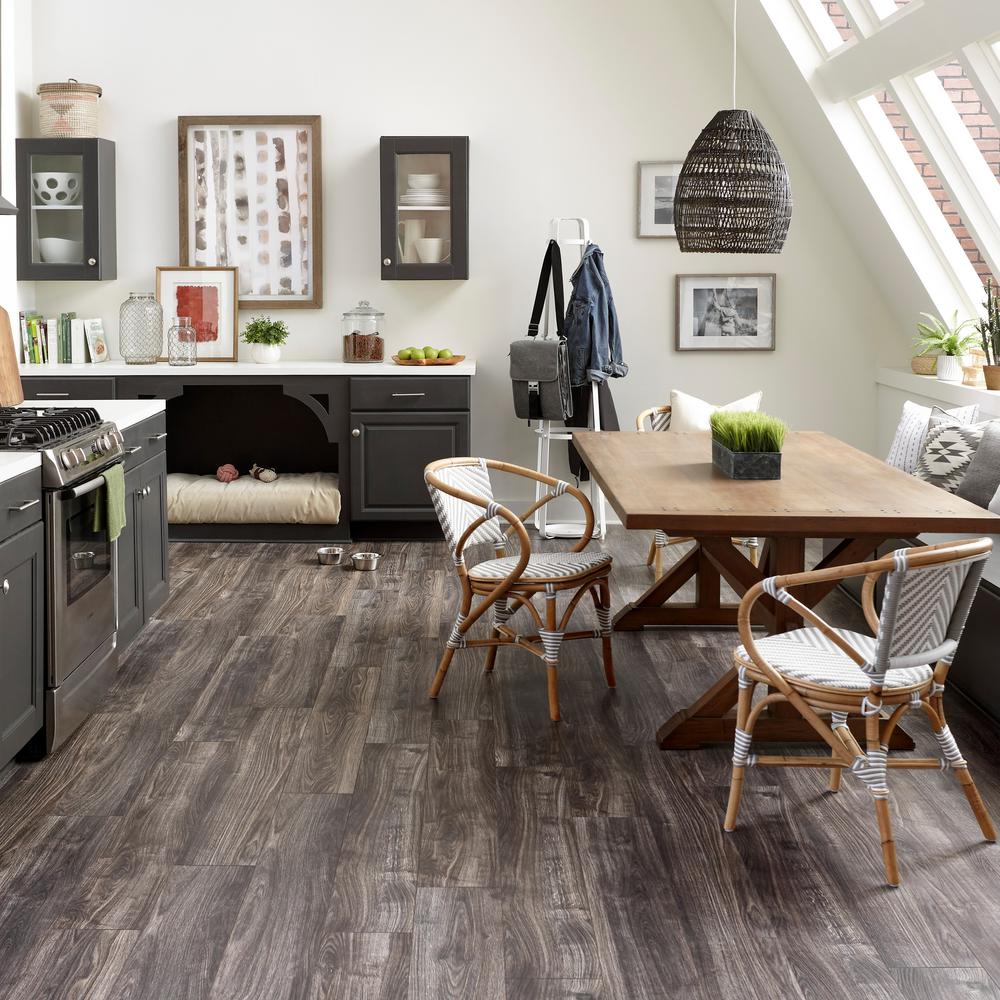 Dark Brown Laminate Wood Flooring Laminate Flooring The Home Depot