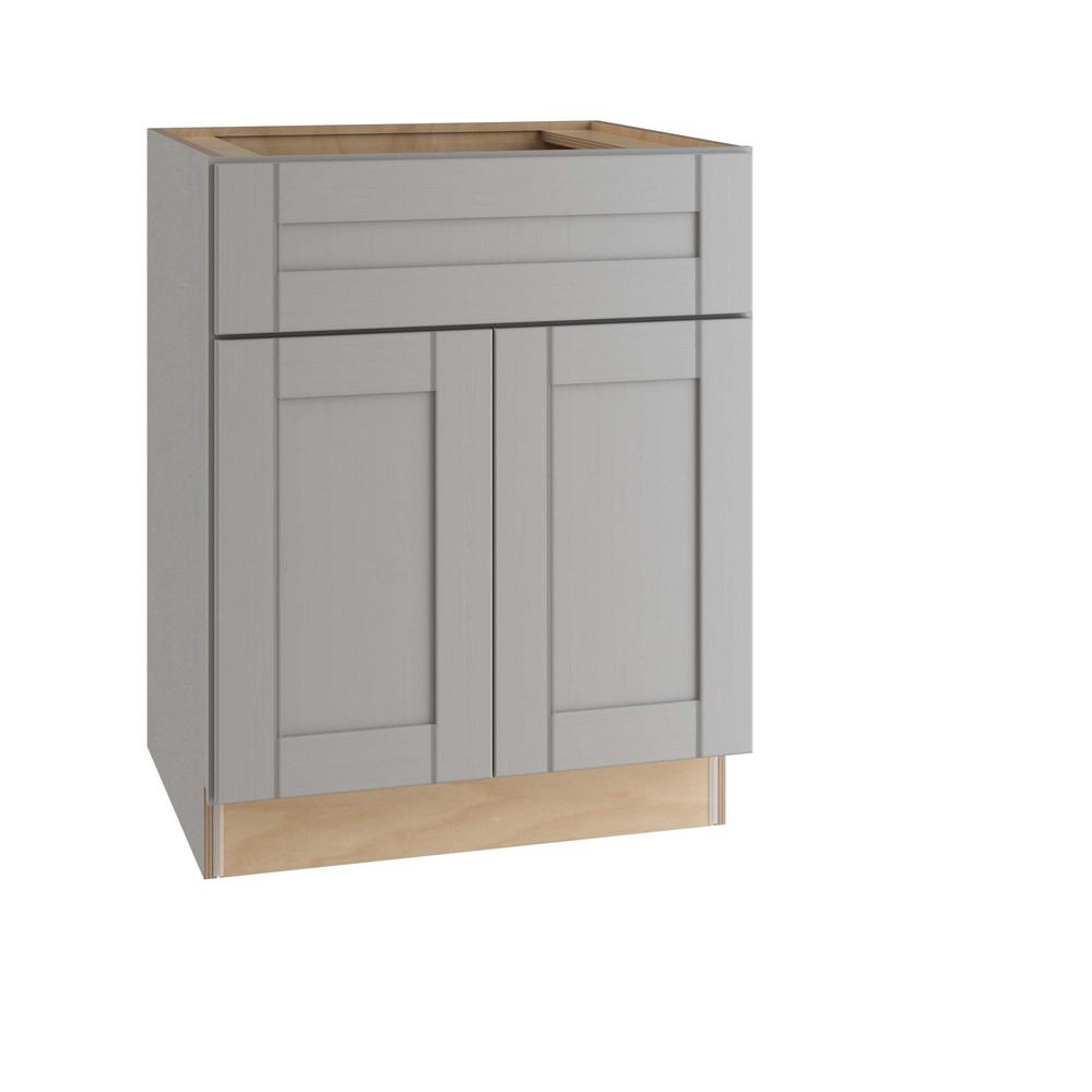 ALL WOOD CABINETRY LLC Express Assembled 24 in. x 34.5 in. x 24 in. Base Cabinet in Veiled Gray was $446.96 now $268.18 (40.0% off)