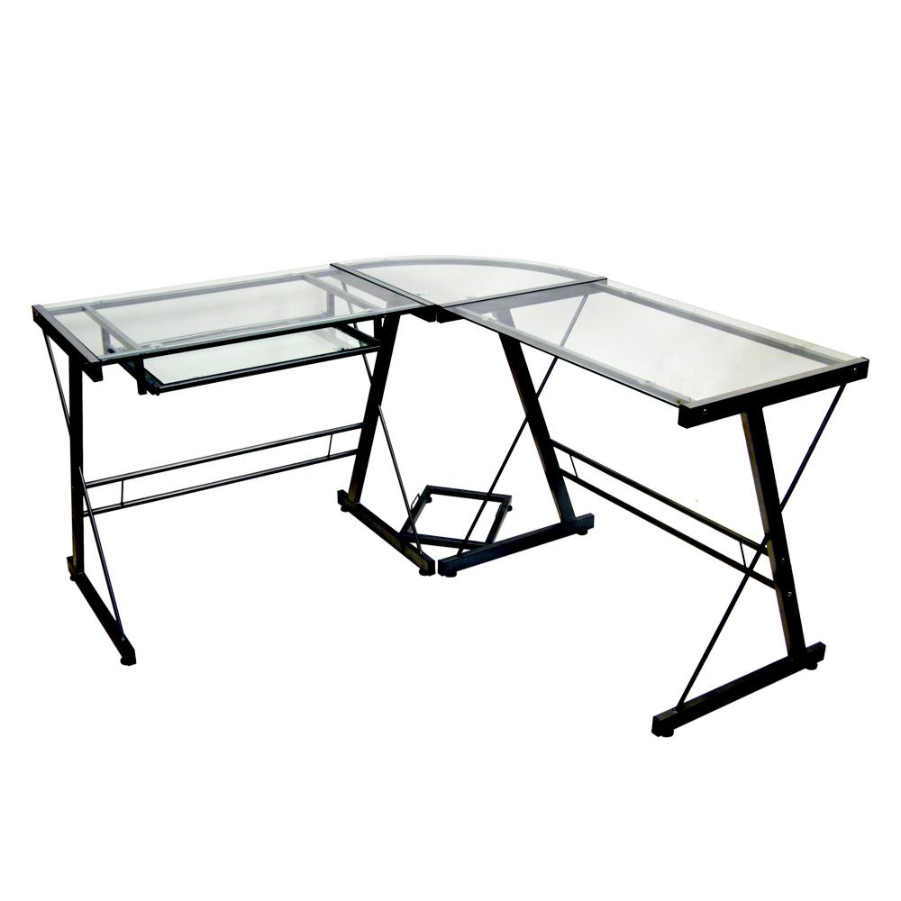 Walker Edison 3 Piece Contemporary Desk Compare S At Nextag Walker Edison Home Office Black Desk Clear
