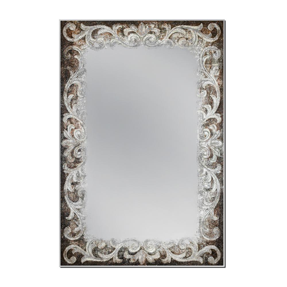 Deco Mirror Mosaic 24 in. W x 36 in. H Frameless Rectangular Bathroom