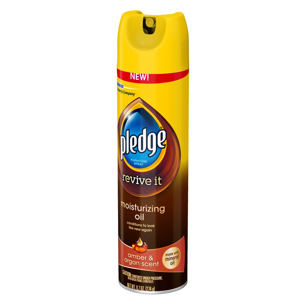 Pledge 9 7 Oz Amber And Argan Scent Furniture Moisturizing Oil
