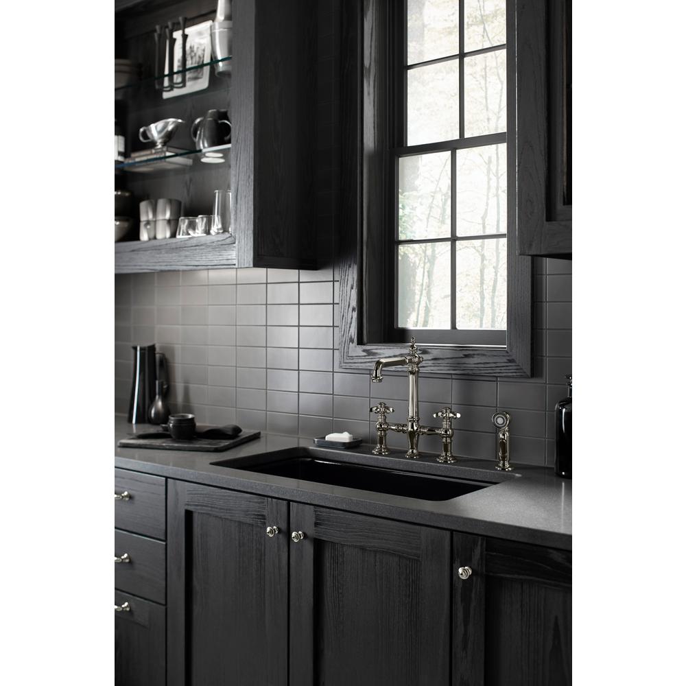 Kohler Artifacts 2 Handle Bridge Kitchen Faucet With Prong Handles