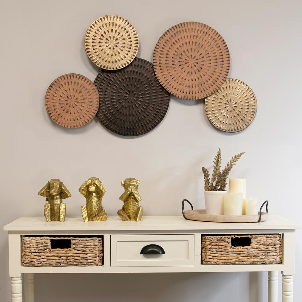 Stratton Home Decor Stratton Home Decor Multi Color Disc Metal