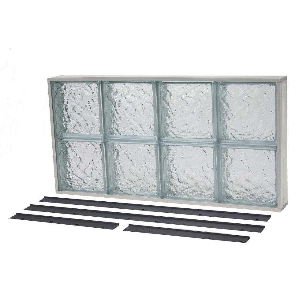 11 125 Replacement Gl Block Windows The Home Depot Nailup2 Ice Pattern Solid Gl Block Window