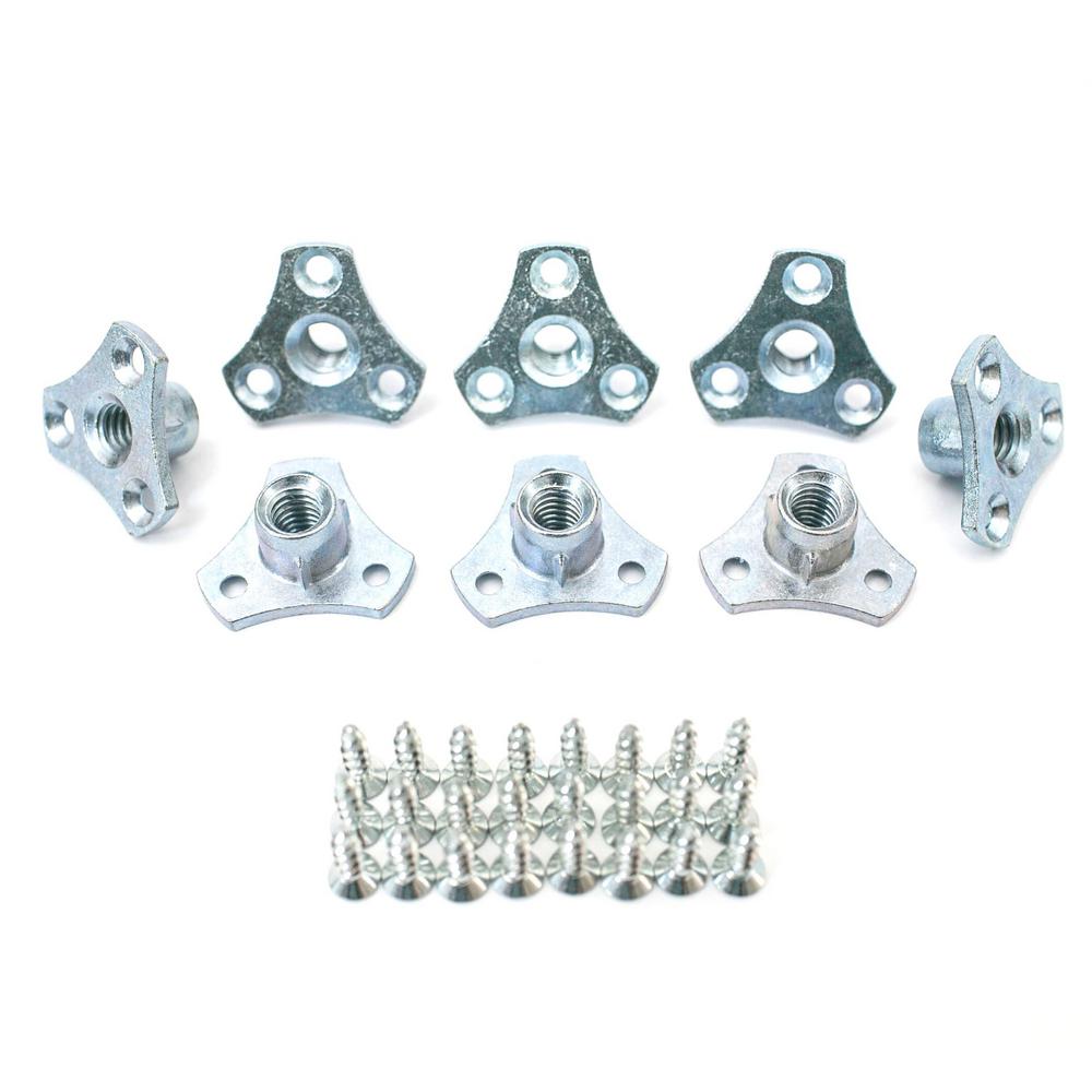 5//16/"-18 x 5//16/" Coarse Thread Tee Nut 3 Prong Zinc Plated