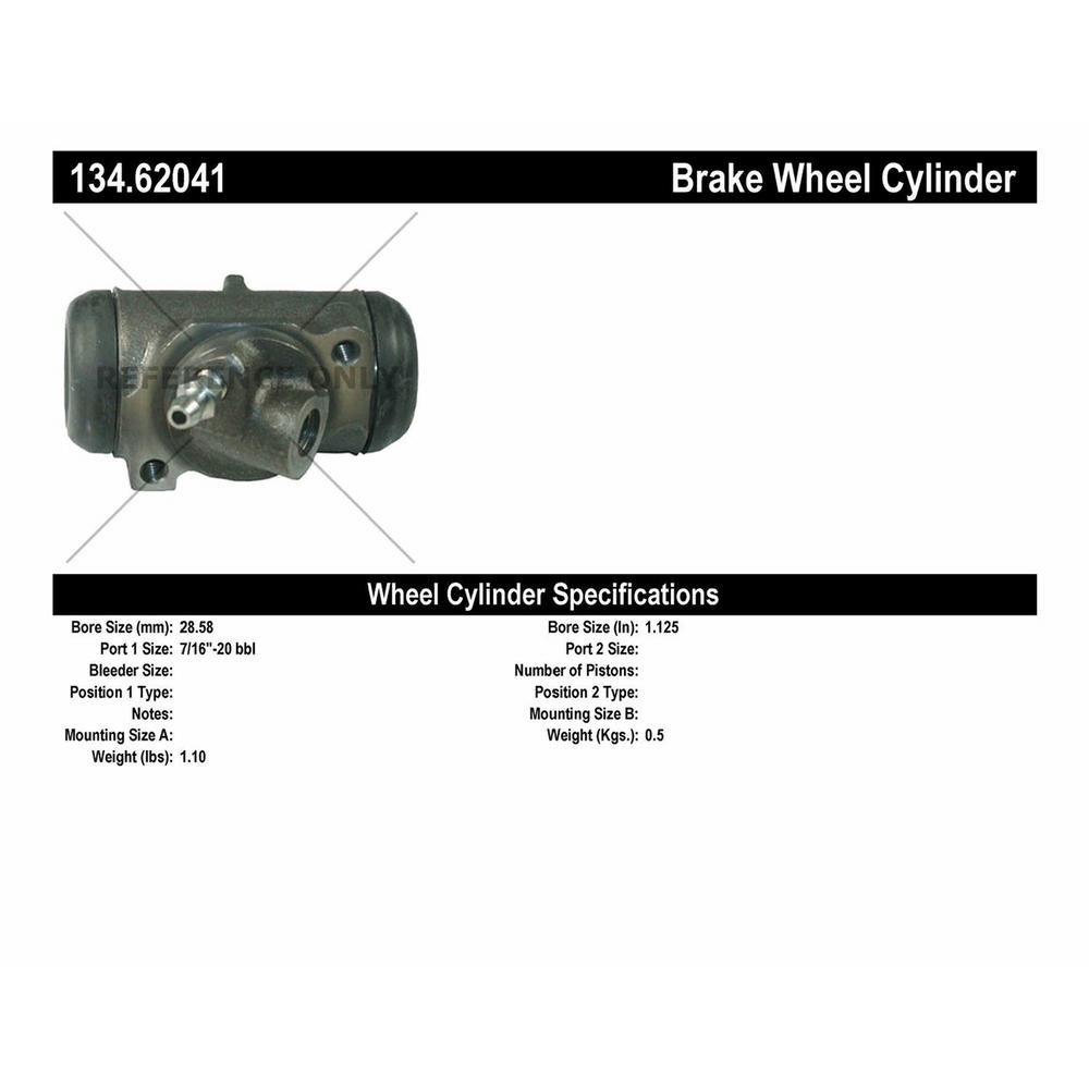 Centric 134.62041 Wheel Cylinder Direct Fit