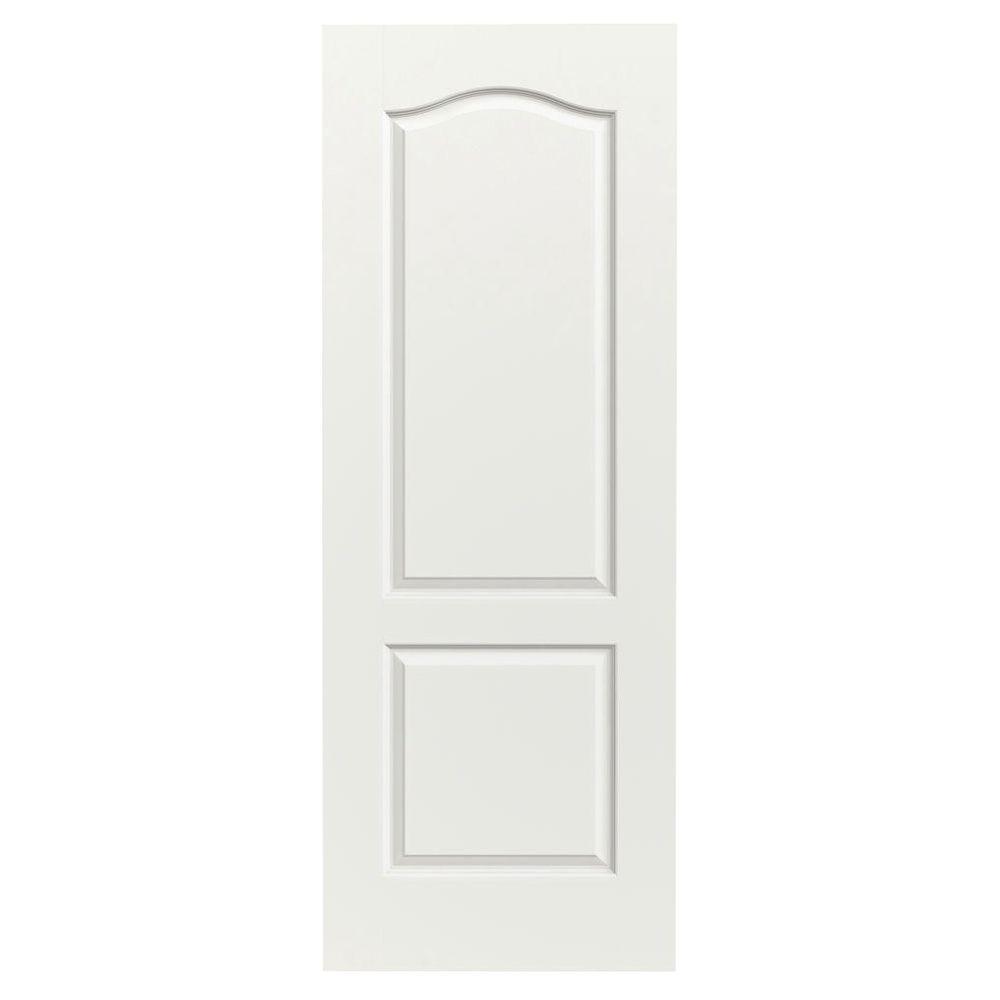JELDWEN 30 in. x 80 in. Princeton White Painted RightHand Smooth Solid Core Molded Composite