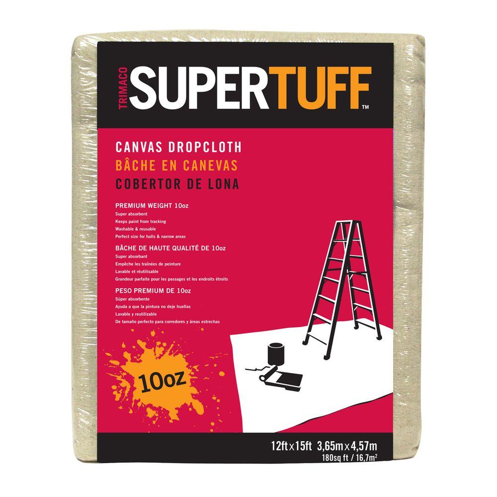 Everbilt 9 ft. x 12 ft. 10 oz. Canvas Drop Cloth-51821/4HD - The ...