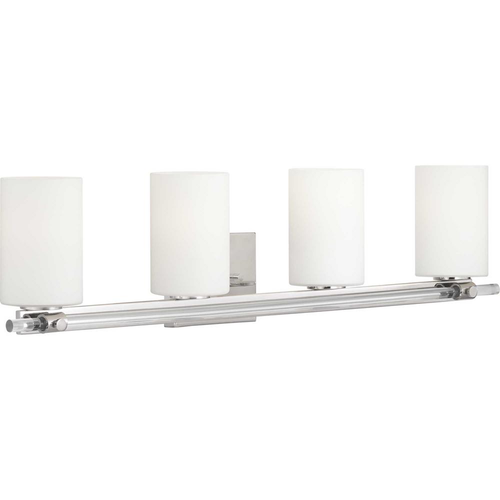 Progress Lighting Lisbon Collection 4 Light Nickel Vanity Lisbon Collection 4 Light Nickel Vanity