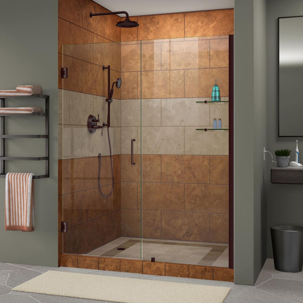 DreamLine Unidoor 58 in. to 59 in. x 72 in. Frameless Hinged Pivot