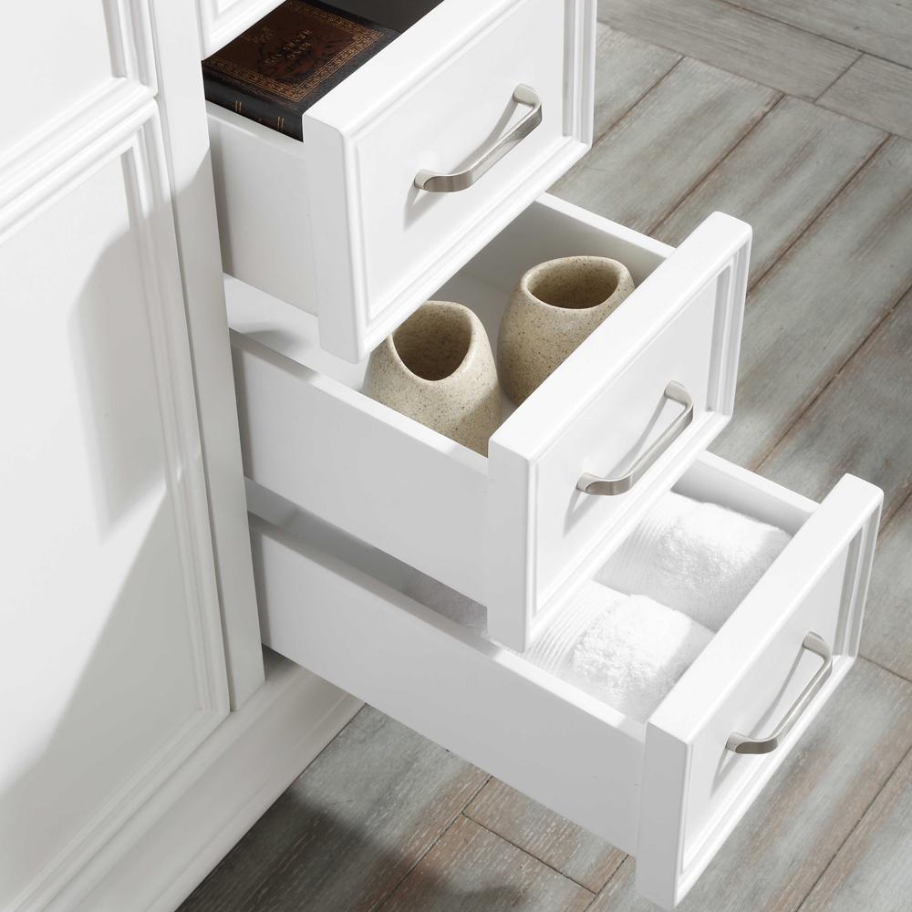 Roswell Charlotte 36 In W X 22 D H Vanity White With Quartz Top Basin