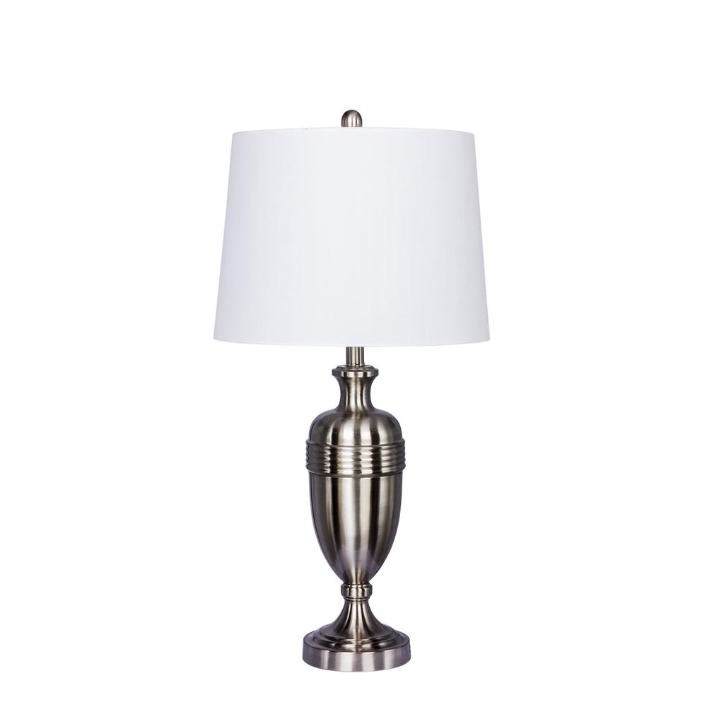 Fangio Lighting 29 25 In Brushed Steel Decorative Urn Table Lamp